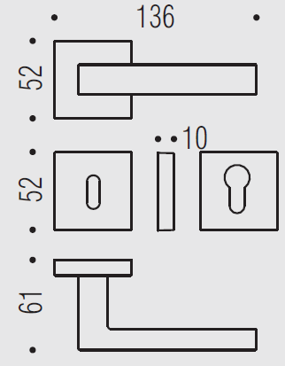 Дверная ручка Colombo ELLESSE BD21RSB хром матовый