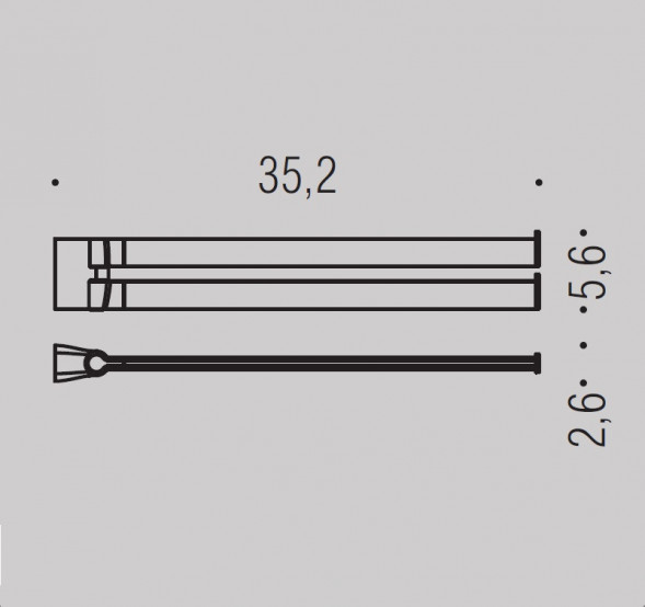 Полотенцедержатель COLOMBO DESIGN TRENTA B3012.GM двойной