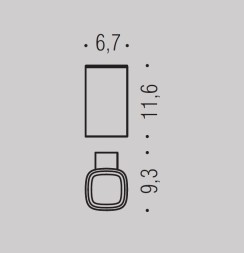 Стакан COLOMBO DESIGN TRENTA B3002.GM настенный