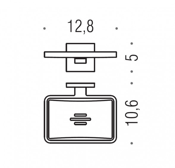 Мыльница COLOMBO DESIGN BASICQ B3781 настенная несъемная