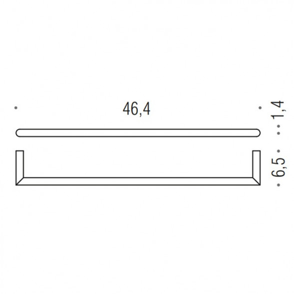 Полотенцедержатель COLOMBO DESIGN MINI B4010.GM широкий цвет графит матовый