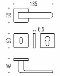 Дверная ручка Colombo FEDRA AC11R винтаж