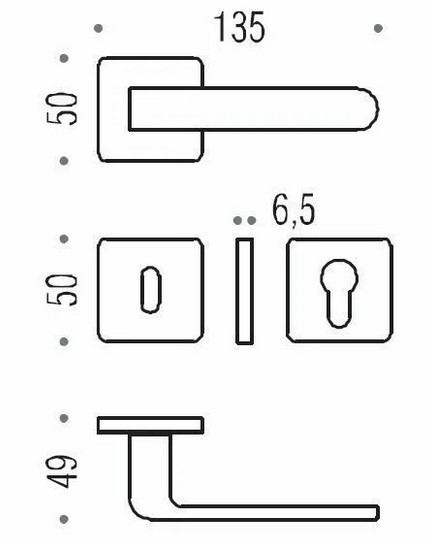 Дверная ручка Colombo FEDRA AC11R винтаж