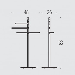 Стойка COLOMBO DESIGN PLANETS B9803 с полотенцедержателем тройным