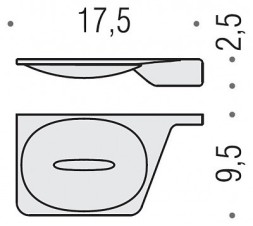 Мыльница COLOMBO DESIGN ALIZE B2501.SX настенная