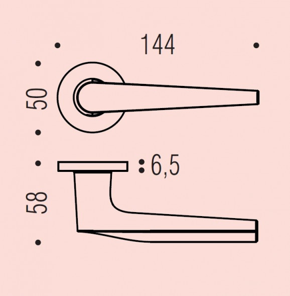 Дверная ручка Colombo Design PEAK PJ11RSB хром матовый