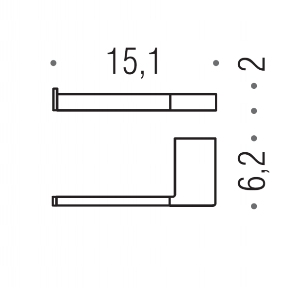 Держатель туалетной бумаги COLOMBO DESIGN MINI Q B5008SX.NM без крышки левый цвет черный матовый