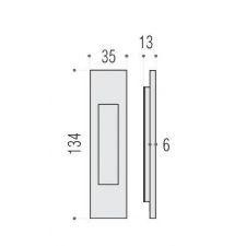 Ручка Colombo ID411 для раздвижной двери золото