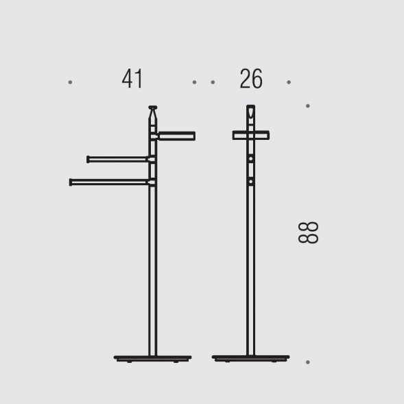 Стойка COLOMBO DESIGN PLANETS B9814 напольная с полотенцедержателем с мыльницей