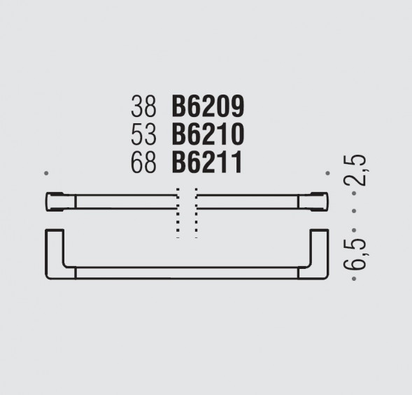 Полотенцедержатель COLOMBO DESIGN LULU B6210 широкий
