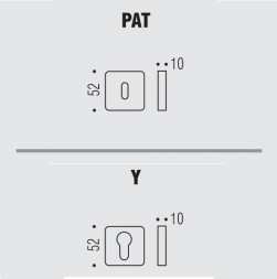 Накладка под цилиндр Colombo Design Rosetta OneQ CC23 титан 2 шт