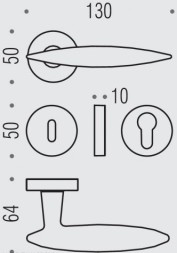 Дверная ручка Colombo PEGASO AM11R.CM хром матовый