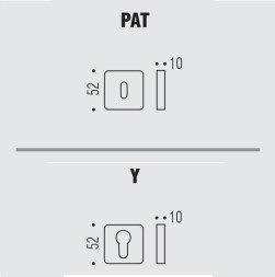 Накладка под цилиндр Colombo Design Rosetta OneQ CC23 черный 2 шт