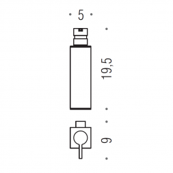 Дозатор COLOMBO DESIGN MINI Q B9343.HPS1 настенный цвет нержавеющая сталь