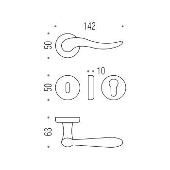 Дверная ручка Colombo PETER ID11R античная латунь