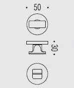 Фиксатор сантехнический Colombo Rosetta MF19 BZG графит матовый