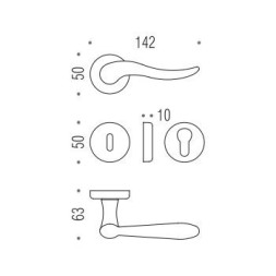 Дверная ручка Colombo PETER ID11RSB бронза