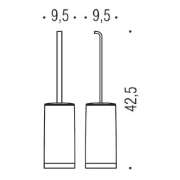 Ершик COLOMBO DESIGN TIME W4207 настенный
