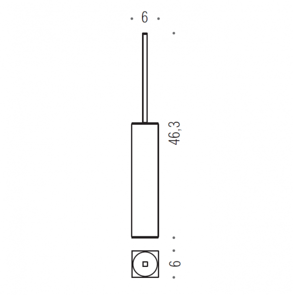 Ершик COLOMBO DESIGN MINI Q B5006.HPS1 напольный цвет нержавеющая сталь