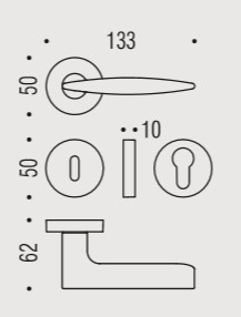Дверная ручка Colombo GAIA GR11R хром