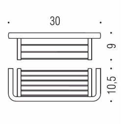 Полочка корзинка COLOMBO DESIGN LULU B6232.GOLD одинарная
