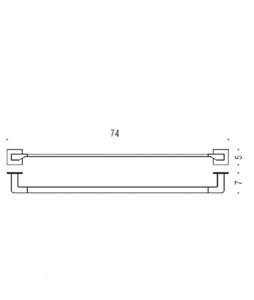 Полотенцедержатель COLOMBO DESIGN FOREVER B2911 широкий