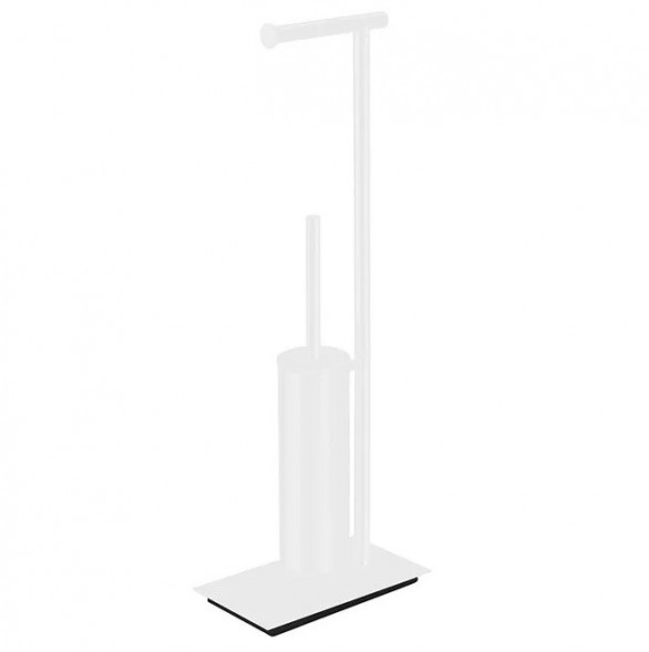 Стойка COLOMBO DESIGN SQUARE B9907.BM напольная с держателем туалетной бумаги и ершиком