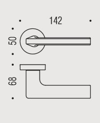 Дверная ручка Colombo GIRA JM11 RSB винтаж матовый