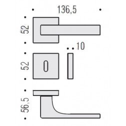 Дверная ручка Colombo ROBOCINQUE S ID71RSB хром матовый
