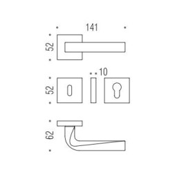 Дверная ручка Colombo PRIUS MA11RSB хром матовый