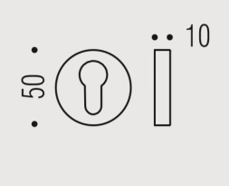 Накладка под цилиндр Colombo Rosetta CD43 GB винтаж матовый