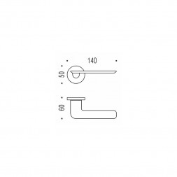 Дверная ручка Colombo SLIM FF11R хром матовый