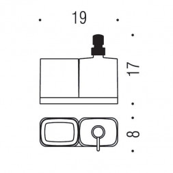 Стакан с дозатором COLOMBO DESIGN TIME W4271 настенный