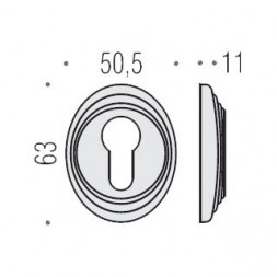 Накладка под цилиндр Colombo Rosetta DB13 золото