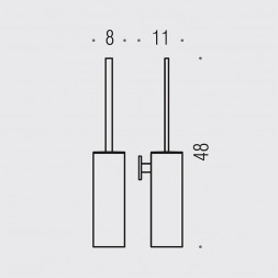 Ершик COLOMBO DESIGN LOOK B1607.OM настенный цвет золото матовое