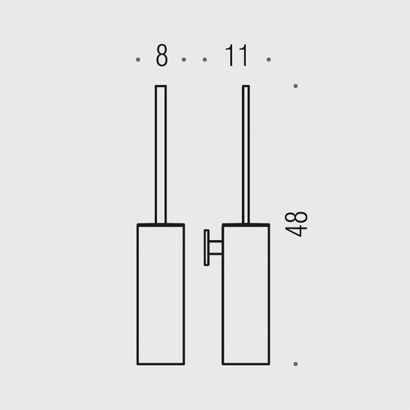 Ершик COLOMBO DESIGN LOOK B1607.OM настенный цвет золото матовое