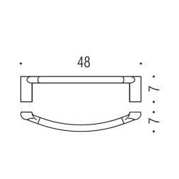 Полотенцедержатель COLOMBO DESIGN LUNA B0109 широкий 48 см
