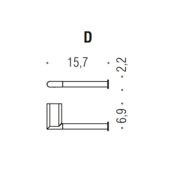 Держатель туалетной бумаги COLOMBO DESIGN MINI B4008DX без крышки правый цвет хром