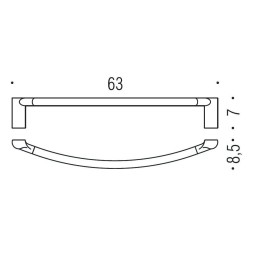 Полотенцедержатель COLOMBO DESIGN LUNA B0110 широкий 63 см