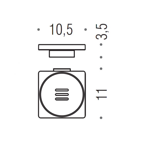 Мыльница COLOMBO DESIGN MINI Q B5001.OM подвесная цвет золото матовое