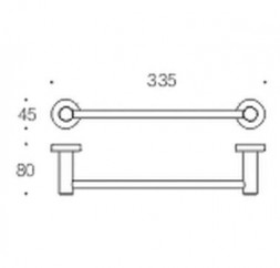 Полотенцедержатель COLOMBO DESIGN PLUS W4909.GM широкий
