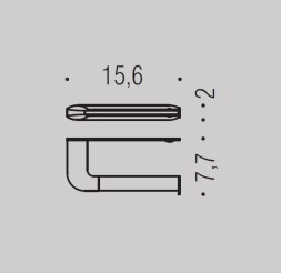 Держатель туалетной бумаги COLOMBO DESIGN TRENTA B3008.GM без крышки оборачиваемый