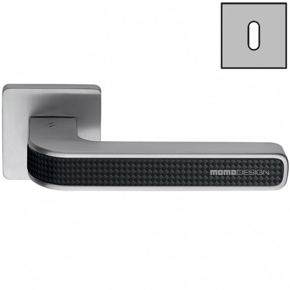 Дверная ручка Colombo TECNO MO11R хром матовый/carbonium