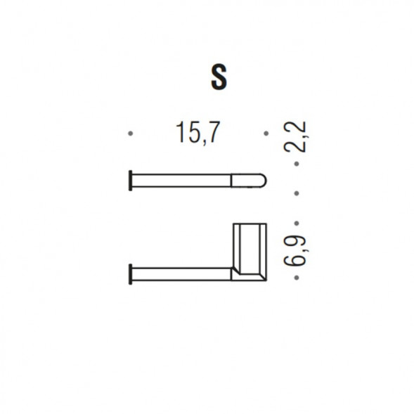 Держатель туалетной бумаги COLOMBO DESIGN MINI B4008SX.HPS1 без крышки левый цвет нержавеющая сталь