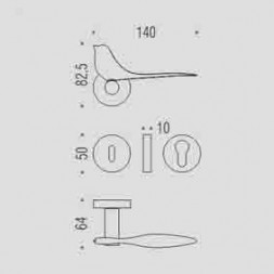 Дверная ручка Colombo TWITTY TK11R золото