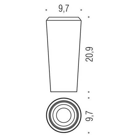 Запасная колба для ёршика Colombo Road стекло B8050