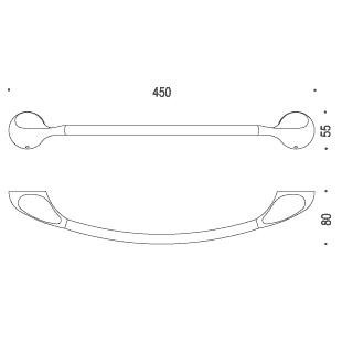 Полотенцедержатель COLOMBO DESIGN MELO B1209 широкий