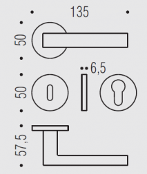 Дверная ручка Colombo ELLE BD11R хром матовый