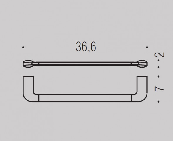 Полотенцедержатель COLOMBO DESIGN TRENTA B3009 широкий