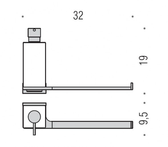 Полотенцедержатель с дозатором COLOMBO DESIGN LOOK B1674.BM настенный